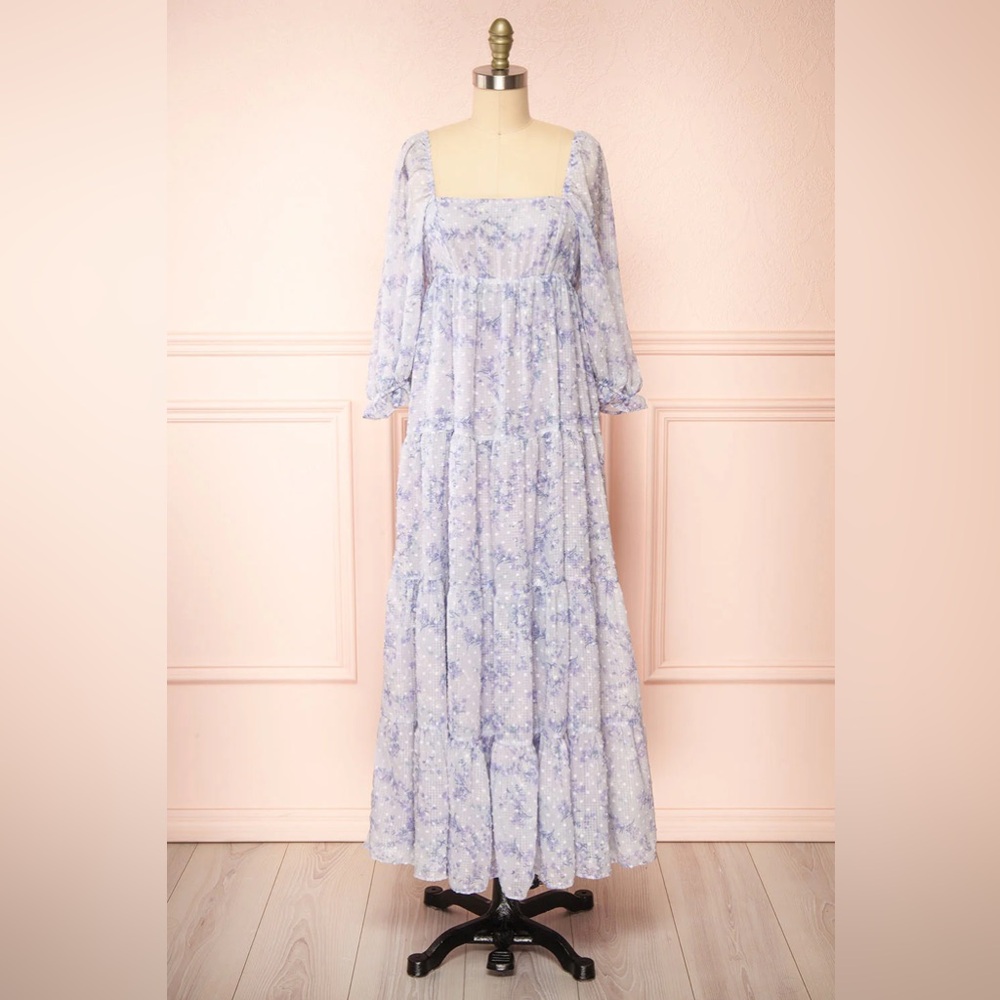 Elegant Floral Long Sleeve Dress